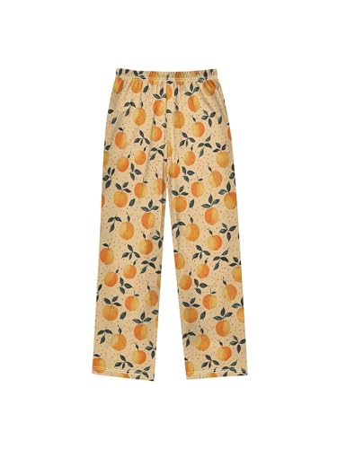 ZZKKO Orange and Polka Dots Boys Pants for Kids Jogger Pants with Pockets S2