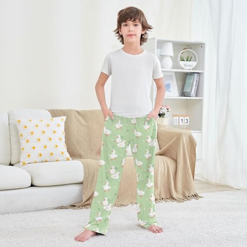 Boys' Pants Cute Duck Chicken Long Bottoms Jogger Pants Elastic Waist Trousers with Pockets S-XL3