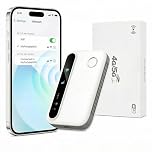 5G Portable WiFi Router, Wi-Fi 6 Pocket Hotspot, 300Mbps Ultra-Fast Mobile Internet, Supports 32 Devices, Perfect For Travel, Remote Work & Caravan Use