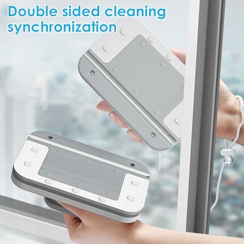 Limpiacristales Magnético, Limpiador de Ventanas, Limpiadores Magnéticos de Vidrio de Doble Cara, Suministros para el Hogar para Limpiar Vidrio de Ventana de Piso Alto Oficina en casa Hotel - imagen 3