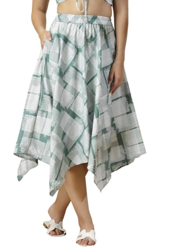 Image of OOMPH! Long Skirts for Women with Handkerchief Hem