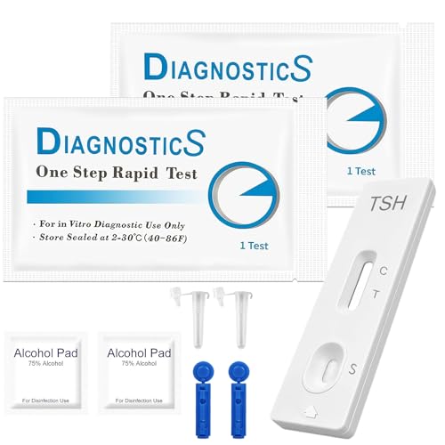 2er Pack TSH Schnelltest zur Schilddrüsenfunktionsprüfung Selbsttest für Zuhause Weiß