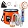 Ducha portátil de camping con filtración de carbón activado, bomba recargable, rociador dual, luz LED y cubo plegable de 20L para uso al aire libre miniatura 1