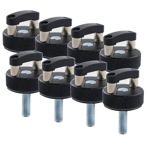 Aluminum Hard Top Quick Removal Fastener Thumb Screw Compatible with 2021 + Ford Bronco 2dr and 4dr Hardware Kit, Integrated D Ring, Black by RJSPHH - Used condition - US$31.16