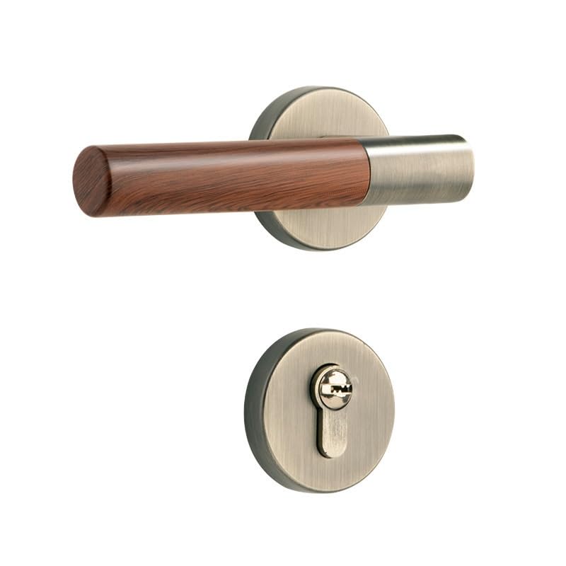 Serrure de porte de pièce divisée style chinois haut de gamme imitation bois ancien