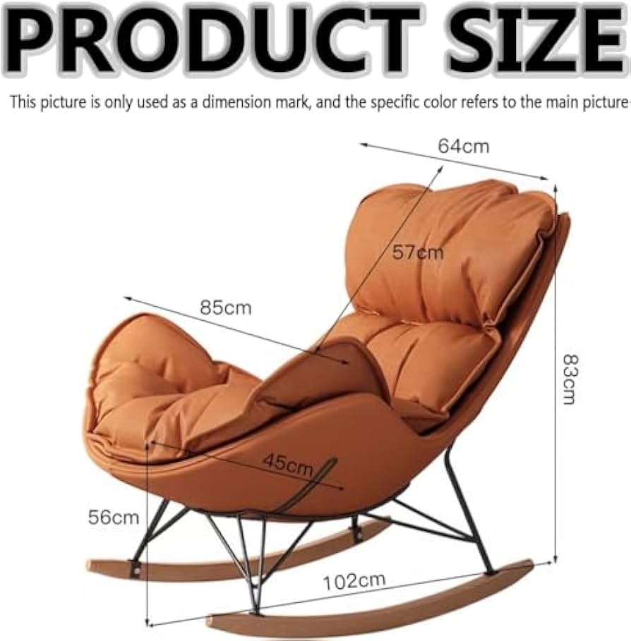 Schaukelstuhl Mit Polsterung Für Innen & Außen - Bequemer Lounge Sessel In Blau