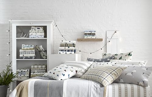 Image of Eddie Bauer - Flannel Sheets Twin Size, Anti-Pilling & Wrinkle Resistant Cotton, Touchably Soft for All-Season Comfort - Bed Sheets with Matching Pillowcase & Fitted Sheet (Tossed Snowflake Blue)