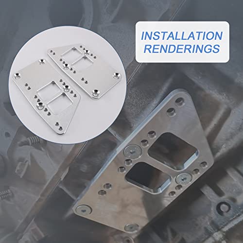 WOWYZL LS Swap Motor Mounts Adapter Plates - LS Conversion Adjustable Universal Swap Bracket Small Block,SBC Vehicle to LS Engine LS1 LS3 LS2 LQ4 LQ9 LS6 L92 L99 L33 LR4 551628