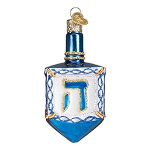 Oldworldchristmashanukkahglassblownornamentsforchristmastreedreidel  Urban Country Home Decor Old world christmas hanukkah glass blown ornaments for christmas tree dreidel  urban country home decor