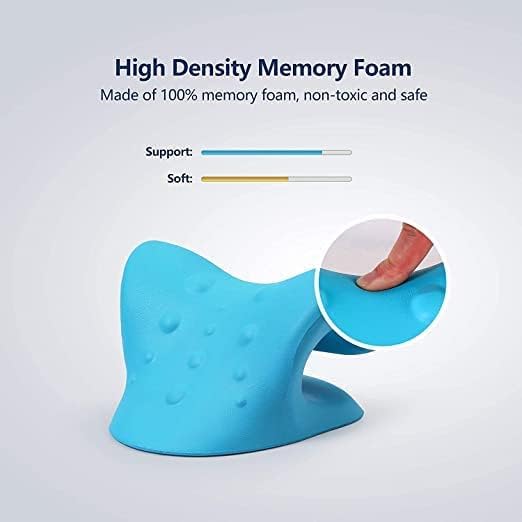 Image of ZUDELLA Foam Neck and Shoulder Relaxer, Cervical Traction Device for Tmj Pain Relief and Cervical Spine Alignment-Chiropractic Pillow, Neck Stretcher