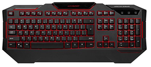 Preisvergleich Produktbild MEDION ERAZER X81019 Gaming Tastatur Keyboard, Präzise Tastenreaktion, Anti-Ghosting-Tasten, besonders strapazierfähig, Handauflage, Backlit, QWERTZ, schwarz