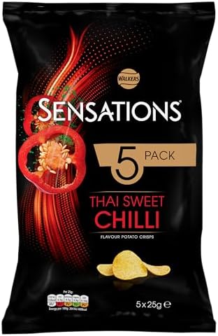 Walkers Sensations Thai Sweet Chilli Multipack Crisps 5x25g