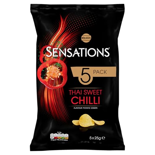 Walkers Sensations Thai Sweet Chilli Multipack Crisps, 5x25g