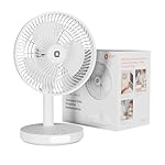 Orient Electric Vento Rechargeable Table Fan | 2000 RPM High Speed Airflow | USB Type-C Charging | 3 Speed Control | 60° Tilt Adjustable | Portable Desk Fan with LED Light for Home, Office & Study