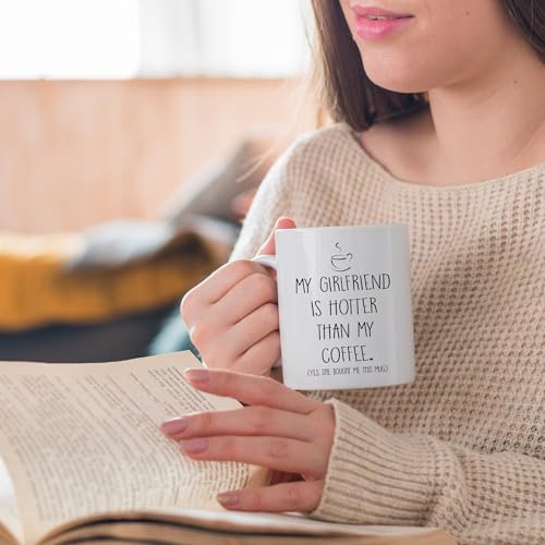 Taza cerámica blanca moderna 11 onzas miniatura 5