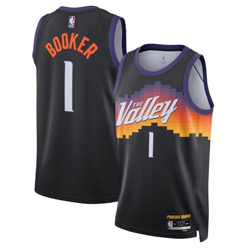Devin Booker Phoenix Suns NBA Kids Youth 8-20 Black City Edition Swingman Jersey (US Numeric 18 20 Regular Black)