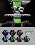 TPARTS Wireless Game Controller for Tesla Model 3/Y/S/X, Multi-Device Crystal Clear Controller with 7-Colors LED Mode Special Programmed and Design For Tesla/Switch/STEAM Deck/PC(1 pc)