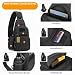HUNTVP Taktisch Brusttasche Military Schultertasche Tactical Chest Sling Pack MOLLE Armee Crossbody Bag Militärisch Umhängetasche Mini Single Strap Rucksack für Reisen Wandern Camping,Typ-1 Schwarz