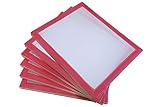 Pervading Lot de 6, DIN A3+ Cadre en Aluminium pour la Sérigraphie avec Tissu Blanche 55T / 140 (51 x 61 cm (20'x24'))