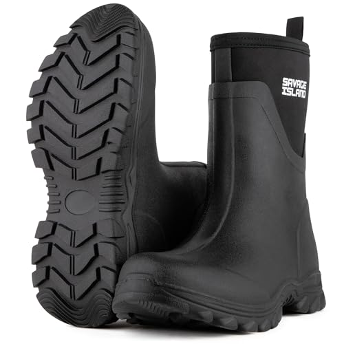 Savage Island Short Women's 5Mm Neoprene Lined Wellington Boots Outdoor Ladies Insulated Womens Wellies - 6