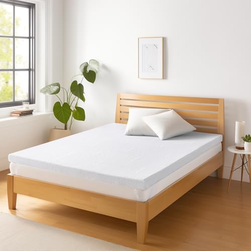 Subrtex 3 Inch Gel-Infused Memory Foam Mattress Topper High Density Breathable Bed Topper Rayon Made from Bamboo Cover CertiPUR-US Certified (Twin)