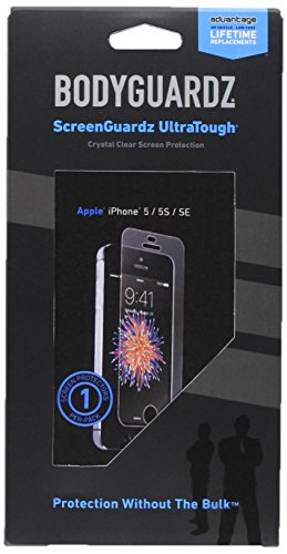 BodyGuardz UltraTough ScreenGuardz for iPhone 5 / 5s / 5c - Screen Only - SFUC0-APAI5-8A0
