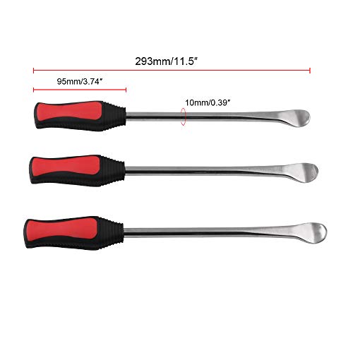 Lasamot Kit de ferramentas de alavanca para colher de pneu com 2 aros e kit de ferramentas para mont