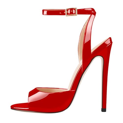 blingqueen Damen Peeptoe High Heels Riemchensandalen Stil…