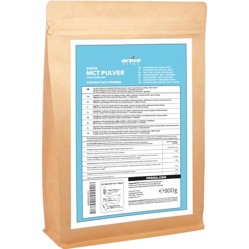 MCT-Öl-Pulver ACTIVEVITAL Kokos Keto Bulletproof 800g + GRATIS E-BOOK