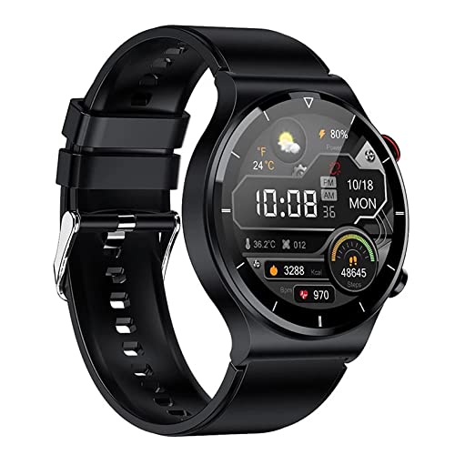 ZGZYL E88 Intelligente Uhr mit Temperaturmessung Blutdruck Blut Sauerstoff EKG Herzfrequenzüberwachungsuhr Pedometer wasserdichte Sportuhr,A Cover