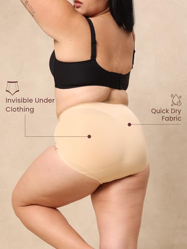 Image of Krvvy All-Day Control Tummy Tucker Shaper for Women | Seamless High-Waist Shapewear with Targeted Belly Fat Compression | Super Stretch Fabric | Lightweight,Odourless & Comfort for Upto 12 Hrs
