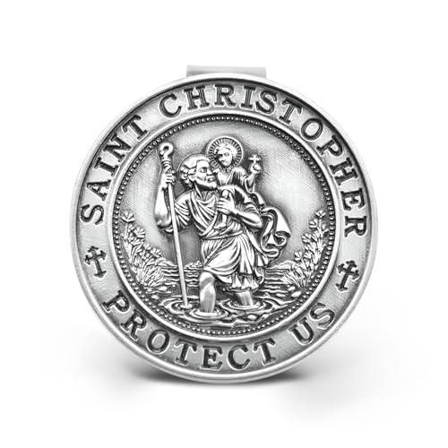 St Christopher Medal for Car, Saint Christopher Visor Clip for New Driver