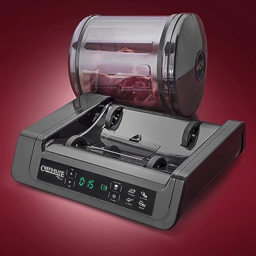Chef's Elite Vacuum Marinator & Tumbler | Marinate Meat & Vegetables in 15 Minutes | Adjustable Timer | Auto Shut-Off | Meat Tenderizer Included