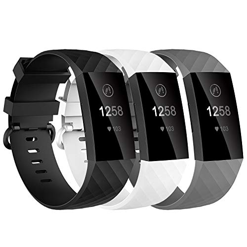 Molitececool Sport Bands for Fitbit Charge 4/Fitbit Charge 3/Charge 3 SE Adjustable Strap Replacement Watch Bands for Fitbit Charge 4/Fitbit Charge 3 and Charge 3 SE for Men Women Small Large