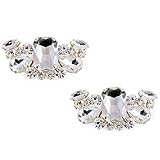 ElegantPark Fashion Rhinestones Pearls Flowers Crystals Wedding Party Shoe Clips