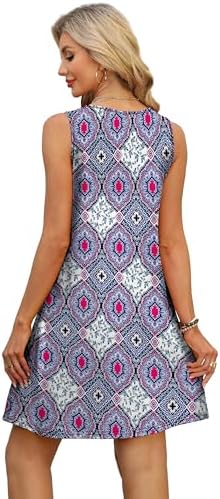OFEEFAN Summer Dresses for Women Casual Sundress with Pocket Beach Cover Up Swimsuit