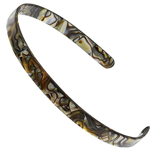 Camila Paris Cp2005 French Headband For Women, Handmade Onyx, Strong Hold Grip Women's Hair Band, Ligth And Very Flexible, No Slip And Durable Styling Girls Hair Accessories, Made In France #TOP3