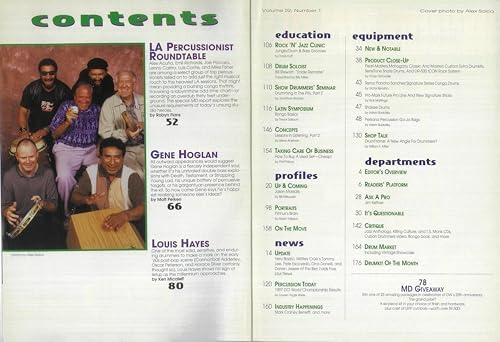 MODERN DRUMMER "Cover: Alex Acuna Etc., January 1998 Issue image 4