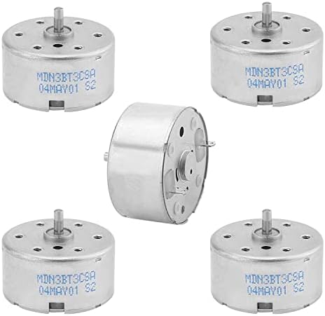 Fielect 5Pcs 6V DC Motor 7000RPM Micro Motor Electric Motor Round Shaft for RC Boat Toys Model DIY Hobby