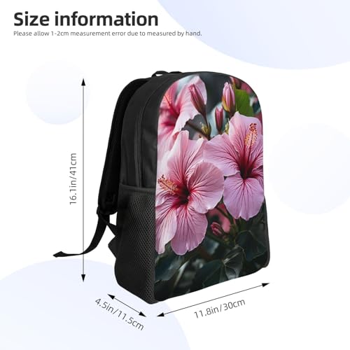 Mochila impermeable unisex con diseño floral para senderismo miniatura 4