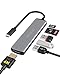 dodocool Hub USB C, 7 in 1 Multiporta Adattatore USB C con 4k HDMI, 3 Porta USB 3.0, Slot Scheda SD/TF, Compatibile per MacBook Pro/Air 2020/2019 /2018, Dell XPS, Surface, Samsung, ECC