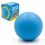 Giant Stress Ball 4 Inch, Soft Stress Relief Ball, Jumbo Large Squeeze Ball for Adults, Desk Fidget Toy for Office, Anxiety Relief, Hand Exercise & Relaxation, Blue