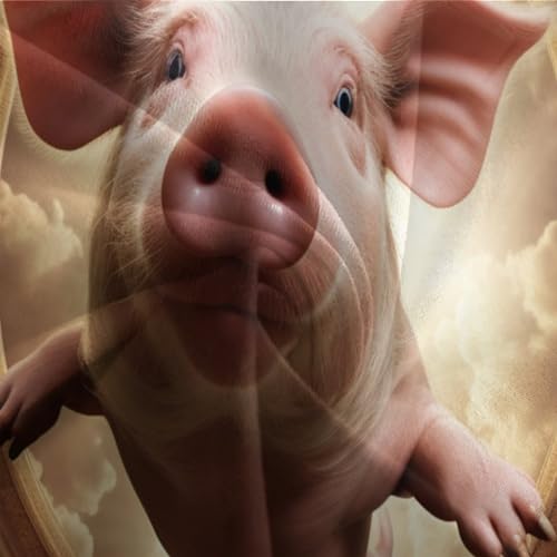 Housse de couette cochon 3D en microfibre douce anti-transpiration pour lit simple