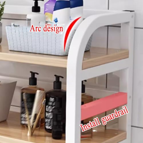 Armadietto portaoggetti sopra il WC, scaffale salvaspazio in metallo a 2 livelli, unità organizer da bagno, supporto da pavimento per bagno, bagno, lavanderia