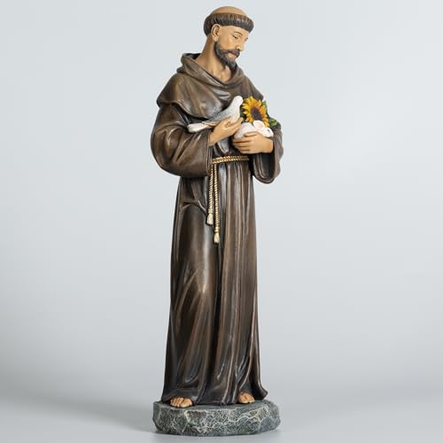 Estatua de San Francisco de Asís 12.5 pulgadas miniatura 6