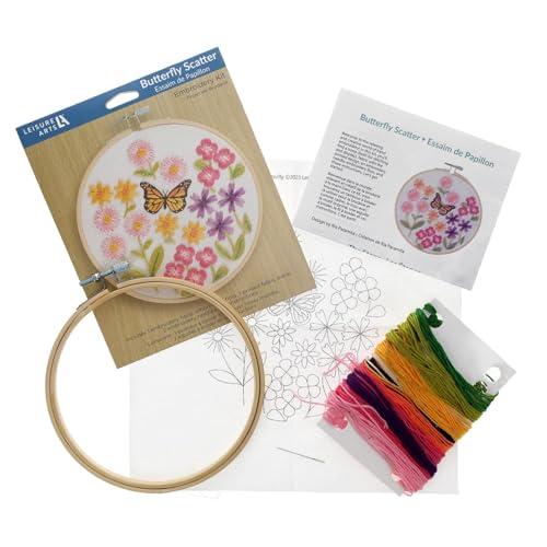 Image of LEISURE ARTS Emb Kit 6 inch Butterfly Scatter