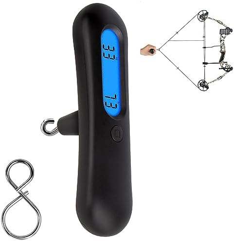 Archery Bow Scale 110 lbs/ 50kg Hanging Handheld Scale Multifunctional Digital Tune Scale Peak Weight/Hold Weight with Clear LCD Display for Recurve/Compound Bow Archery Bow Scale 110 lbs/ 50kg Hanging Handheld Scale Multifunctional Digital Tune Scale Peak Weight/Hold Weight with Clear LCD Display for Recurve/Compound Bow