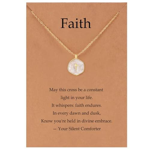 Small Cross Necklace for Women, Dainty 14K Gold Plated Cross Pendant Necklace, Everyday Simple Cross Charm Choker Minimalist Religious Jewelry Cute Trendy Gifts2