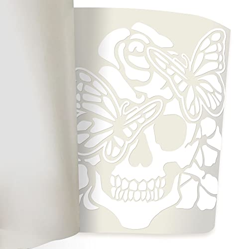 Image of WIRESTER 6 inch Clear Vinyl Decal Sticker Decoration for Car Window (Or Any Flat Surface) - Rose Skull