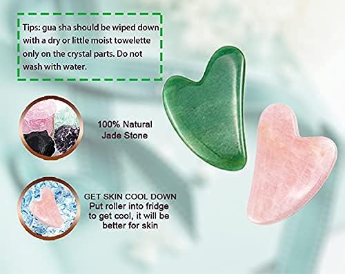 Miniatura 4 de GEMSCITE El  Piedra Gua Sha  Herramienta de masaje manual facial original  obsidiana negra  raspado  en forma de corazón  para la belleza facial de